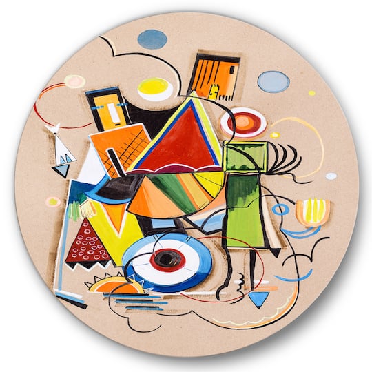 Designart - Colored Geometric Abstract Compositions I